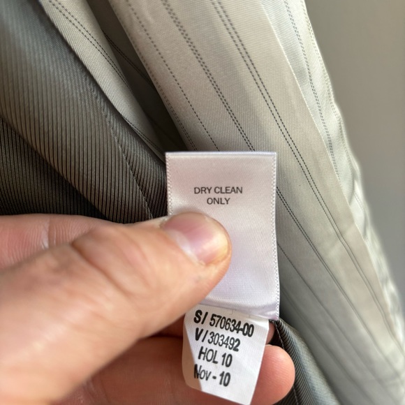 Banana Republic Factory Deep Navy Stripe Wool Blend 3 Button Sport Coat Mens 44L - Picture 7 of 10